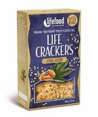 Lifefood Nepečené VITA Placky S chia semienkami a konope BIO 90 g