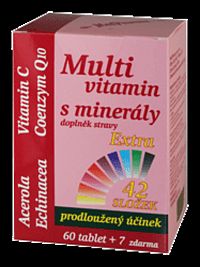 MedPharma Multivitamín s minerálmi + extra C, Q10, 42 zložiek 67 tabliet