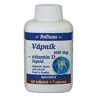 MedPharma Vápnik 600 mg + vitamín D 67 tab