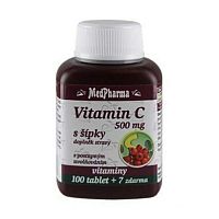 MedPharma Vitamín C 500 mg so šípkami, predĺžený účinok 107 tabliet