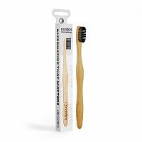 Nordics Bambusová zubná kefka pre dospelých - čierna 1 ks