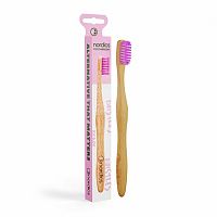 Nordics Bambusová zubná kefka pre dospelých - ružová 1 ks