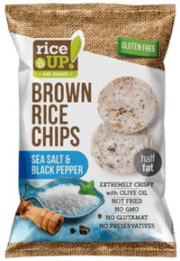 Rice Up Ryžové chipsy morská soľ a korenie 60 g
