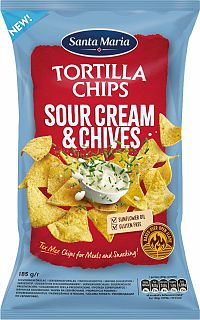Santa Maria Tortilla chips smotana a pažítka 185 g