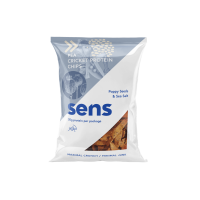 Sens Proteínové hrachové chipsy s cvrččou múkou a makom 80 g