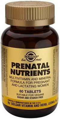 Solgar Prenatal - Multivitamín pre tehotné a dojčiace ženy 60 vegánskych tablet