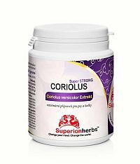 SUPERIONHERBS Coriolus versicolor Extrakt 50% polysacharidov 90 kapsúl