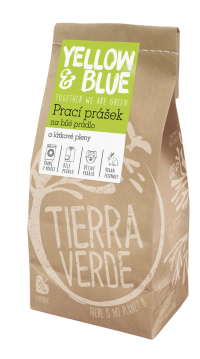 Tierra Verde Prací prášok z mydlových orechov na biele prádlo a látkové plienky (papierový sáčok) 850 g