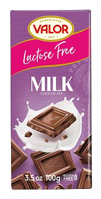 Valor Mliečna čokoláda 35%, so zníženým obsahom laktózy 100 g