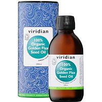 Viridian 100% Organický olej z ľanových semienok 200 ml