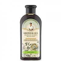 Babička Agafa - Hydratačný sprchový gél na báze čierneho mydla Agafia, 350 ml