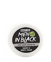 Beauty Jar - MAN IN BLACK pánske glycerínové mydlo s olejom sladkých mandlí - 80g