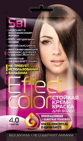 Fito Kosmetik Fitokosmetik - Effect Color - Dlhotrvajúca krémova farba na vlasy, tónovaný gaštan - 50 ml