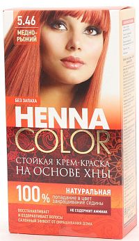Fito Kosmetik Fitokosmetik Krémová farba na vlasy Henna color  5.46 MEDENO – RYŠAVÁ 115ml