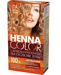 Fito Kosmetik Fitokosmetik Krémová farba na vlasy Henna color  7.0  SVETLO HNEDÁ 115ml
