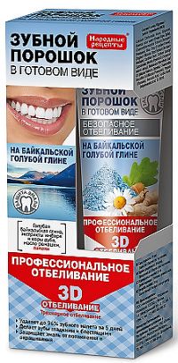 Fitokosmetik Zubný prášok vo forme pasty, Profesionálne 3D bielenie -  45ml
