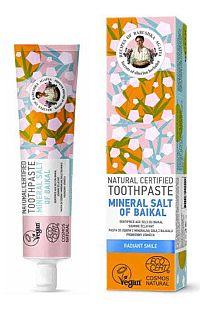 Prírodná zubná pasta s minerálnou bajkalskou soľou pre žiarivý úsmev - Babička Agafia - 85 g