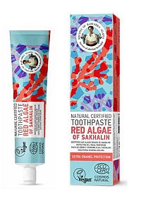 Prírodná zubná pasta s obsahom sanghalinskej červenej riasy pre ochranu skloviny - Babička Agafia - 85 g