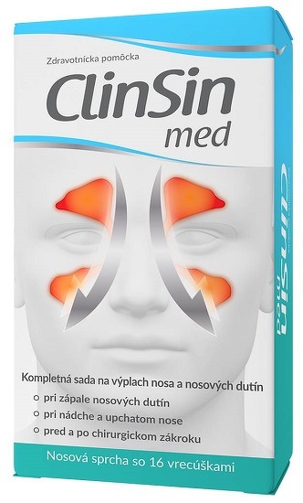 Naturprodukt Clin sin med + irigator sada na výplach nosa 16 vreciek