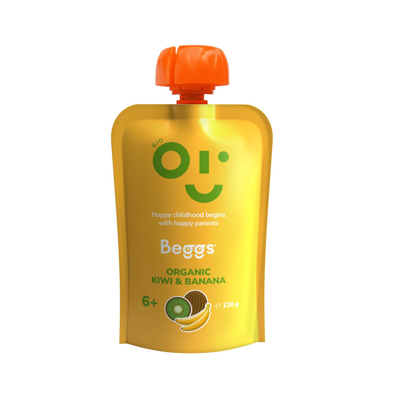 Beggs BIO Kiwi a banán 120 g Beggs BIO Kiwi a banán 120 g