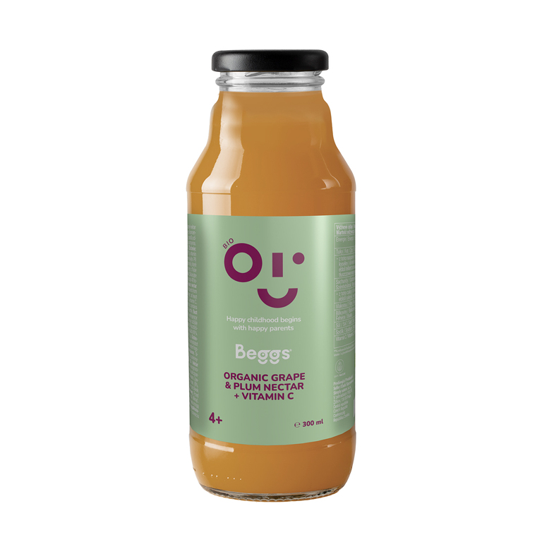Beggs BIO Nektár hrozno & slivka s vitamínom C od ukonč. 4. mesiaca 300 ml Beggs BIO Nektár hrozno & slivka s vitamínom C od ukonč. 4. mesiaca 300 ml