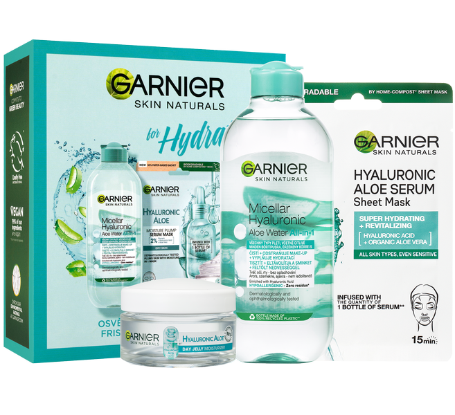Garnier Hyaluronic Aloe darčekové balenie Garnier Hyaluronic Aloe darčekové balenie