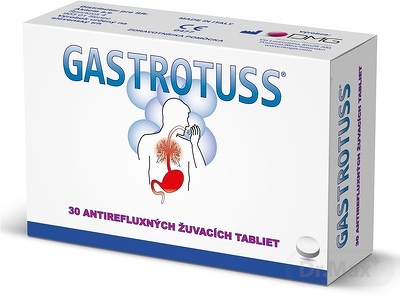 Gastrotuss tablety žuvacie antirefluxné 30 ks