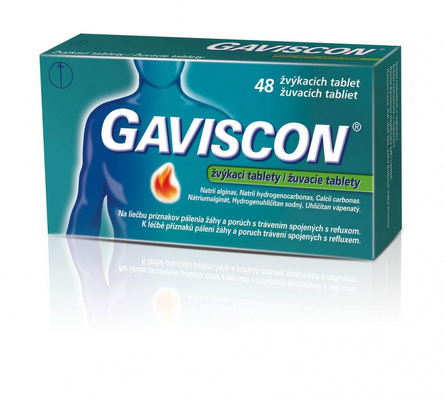 GAVISCON žuvacie tablety tbl mnd 1x48 ks