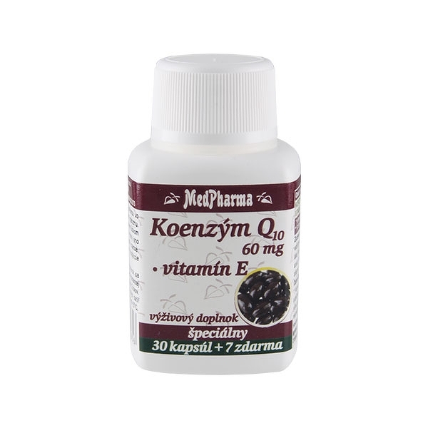 MedPharma Koenzým Q10 + vitamín E 37 kapsúl