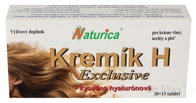 Naturica KREMÍK H Exclusive + Kyselina hyalurónová 1x30+15 tbl, výživový doplnok