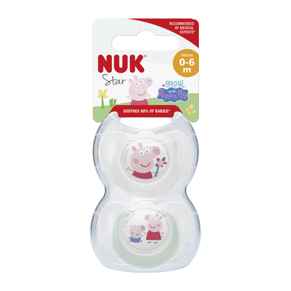 Nuk cumlík silikon Star Peppa Pig 2 ks 10175333 Nuk cumlík silikon Star Peppa Pig 2 ks 10175333