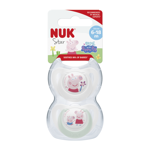Nuk cumlík silikon Star Peppa Pig 2 ks 10176335 Nuk cumlík silikon Star Peppa Pig 2 ks 10176335