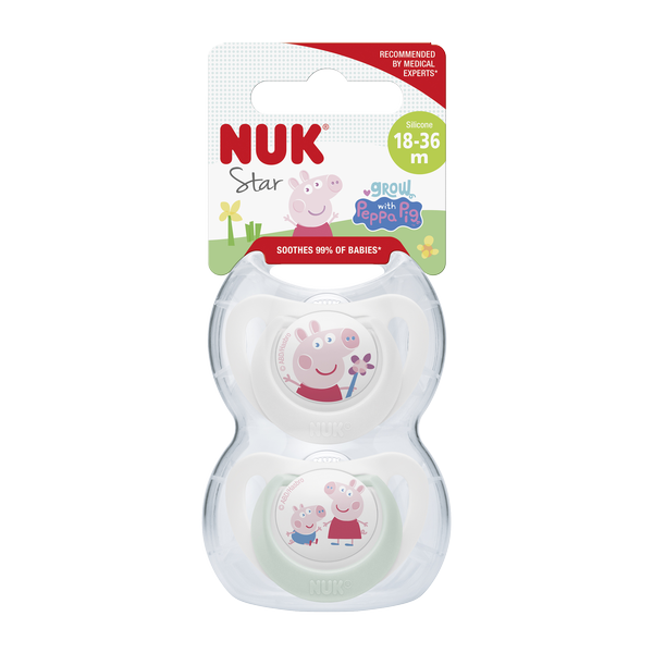 Nuk cumlík silikon Star Peppa Pig 2 ks 10177219 Nuk cumlík silikon Star Peppa Pig 2 ks 10177219