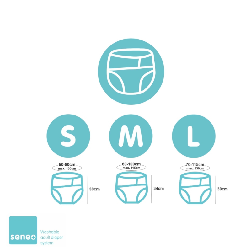 SENEO Vrchné plienkové nohavičky pre dospelých, Biele, Veľkosť M ADCPUL01M SENEO Vrchné plienkové nohavičky pre dospelých, Biele, Veľkosť M ADCPUL01M