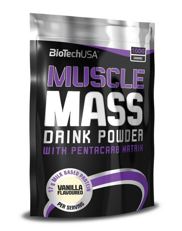 Muscle Mass od Biotech USA 1000 g sáčok Jahoda
