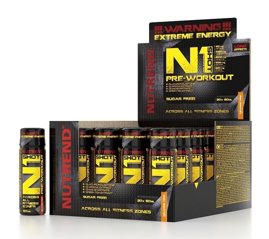 N1 Pre-Workout Shot - Nutrend 20x60 ml. Orange