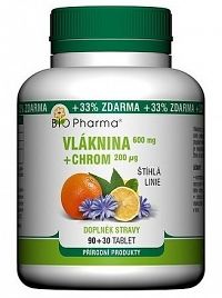 BIO Pharma Vláknina 600 mg Chróm 200 µg tbl 90+30
