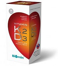 BIOMIN VITAMIN K2 + VITAMIN D3 cps 1x30 ks