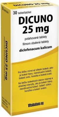 DICUNO 25 mg filmom obalené tablety tbl flm 25 mg 1x30 ks