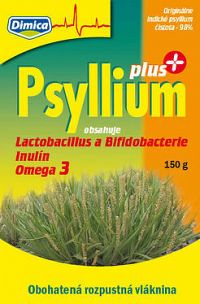 Dimica Psyllium PLUS obohatená rozpustná vláknina, s laktobacilmi a bifidobaktériami, 1x300 g