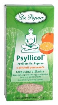 DR. POPOV PSYLLICOL POMARANČ rozpustná vláknina 1x100 g