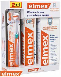 ELMEX CARIES PROTECTION SYSTÉM PROTI ZUBNÉMU KAZU zubná kefka 1 ks + zubná pasta 75 ml + ústna voda