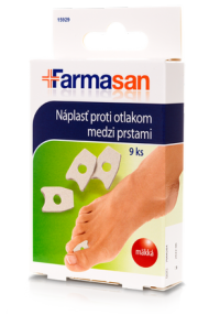Farmasan Náplasť proti otlakom medzi prstami mäkká 1x9 ks