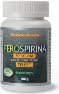 FeroSpirina Spirulina Plus prírodne viazané železo tbl 1x400 ks