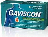 GAVISCON žuvacie tablety tbl mnd 1x48 ks