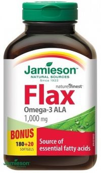 J - OMEGA- 3 Flaxseed Oil 1000mg 180+20
