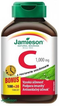 J - Vitamín C 1000mg 120tbl - predlžený účinok