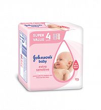 JOHNSON´S extra sensitive detské vlhčené obrúsky 1x224 ks