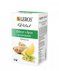 LEROS Vital Zázvor s lipou a citrónom bylinný čaj 20x2 g