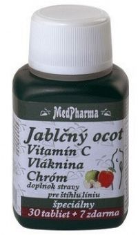 MedPharma JABLČNÝ OCOT VIT C VLÁKNINA CHRÓM tbl 30+7 zadarmo
